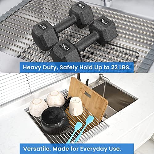 Roll Up Dish Drying Rack Over the Sink 12.5"-21.6" Expandable