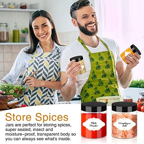 8 OZ Plastic Jars with Lids, 48 Pcs Slime Storage Containers