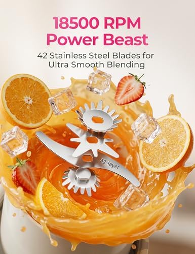 Portable Juicer Blender Cup, USB-C Rechargeable, Pink - Image 3