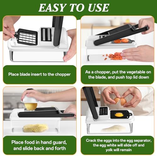 HomeHacks Veggie Chopper Vegetable Cutter, 15 in 1 Kitchen Gadget, White - Image 6