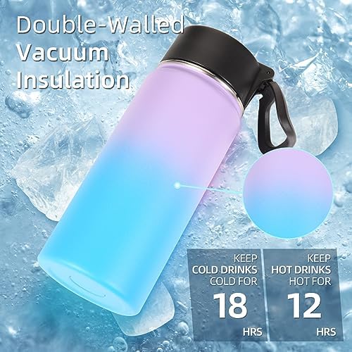16oz Insulated Kids Water Bottle with Straw, Assorted, 4-Pack