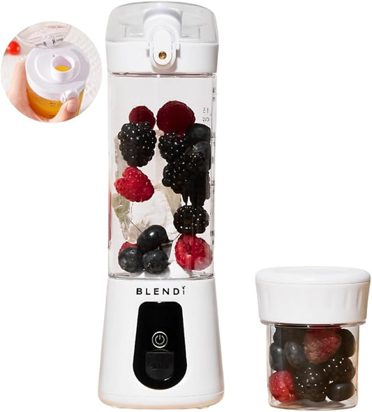 Pro+ Portable Blender (17.5oz, White), Powerful Ice Crushing 120W Motor