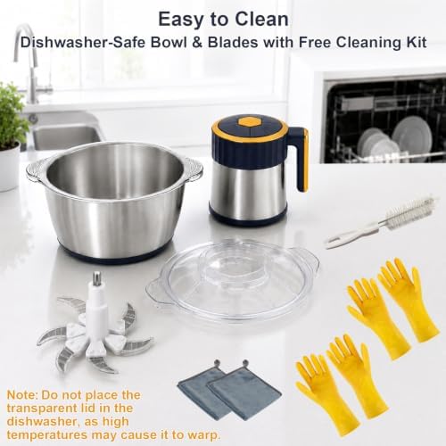 Food Processor, 5Qt Food Chopper Electric, 5-Speed Meat Grinder for Kitchen