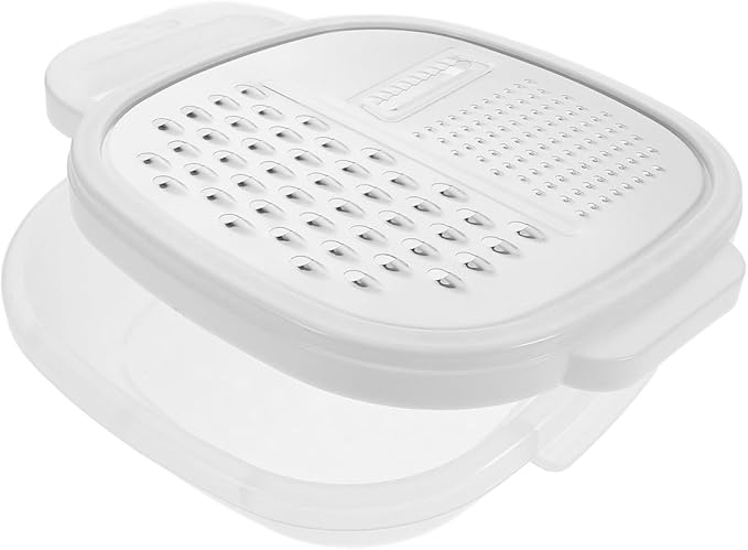 ABOOFAN Stainless Steel Cheese Grater with Cover and Container, 3-in-1 Kitchen Food Chopper, Slicer, Grater, Multi-Functional Vegetable Shredder Box for Cheese, Carrots, Potatoes, Cucumbers