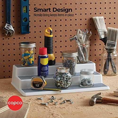 3 Tier 15 Inch Cabinet Organizer Oxford Gray