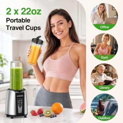 KOIOS Smoothie Blender, 1000W Blenders Smoothies and Shakes, Frozen Drinks - Image 4