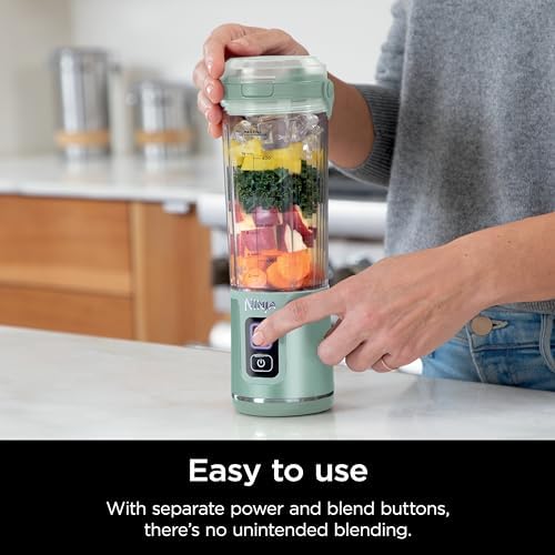 Ninja Blast Portable Blender, Cordless,18oz Vessel, Tinted Mint, BC151MT - Image 6