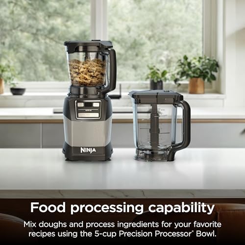 Ninja Compact Kitchen System, Auto-iQ, 1200W, 72oz Pitcher, Grey, AMZ493BRN - Image 4