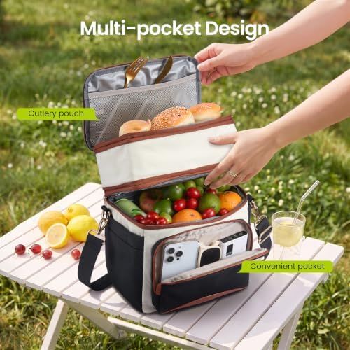 Insulated Lunch Box for Women,Large Adult Lunch Cooler Bag Men
