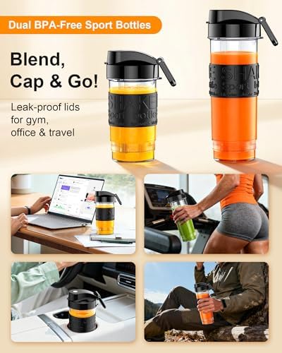 Smoothie Blender and Grinder Combo, 10-Piece Blenders Shakes - Image 5