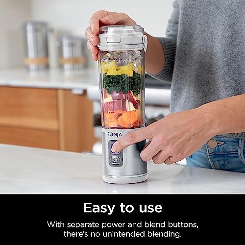 Ninja BC151WH Blast Portable Blender, Cordless, 18oz. Vessel, Personal Blender-for Shakes & Smoothies, BPA Free, Leakproof-Lid & Sip Spout, USB-C Rechargeable, Dishwasher Safe Parts, White (Renewed) - Image 5