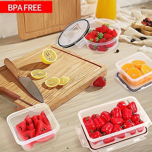 36 Pack Food Storage Containers (18 Airtight Kitchen Storage & 18 Lids), Plastic BPA-Free Meal Prep Container for Pantry Organizers and Storage with Free Labels & Marker