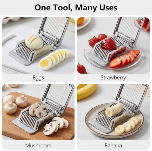 Egg Slicer for Hard Boiled Eggs, Multipurpose Manual Egg Slicer Heavy Duty - Image 6