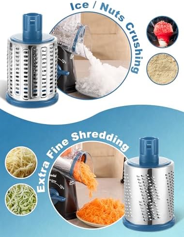 Geedel Rotary Cheese Grater Hand Crank, Cheese Shredder Vegetable Slicer - Image 3
