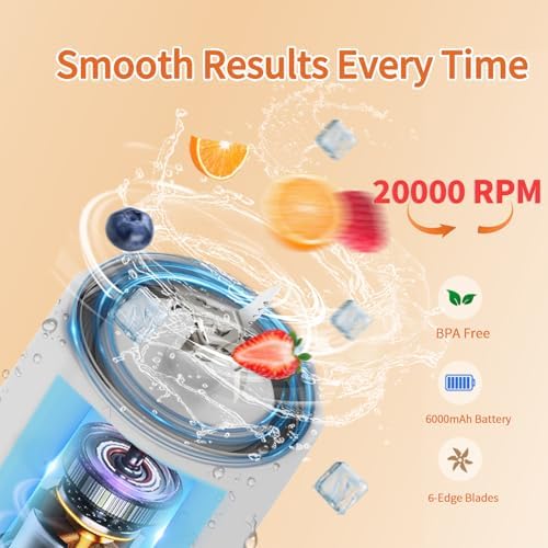 Portable Blender, Personal Blenders with Pulse Mode, Smoothie & Shake Maker - Image 2