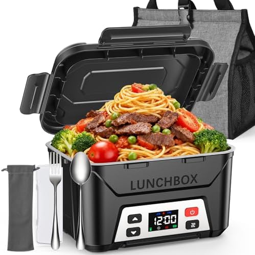 5.5-Cup Heated Lunch Box Cordless for Men with Scheduled Heating