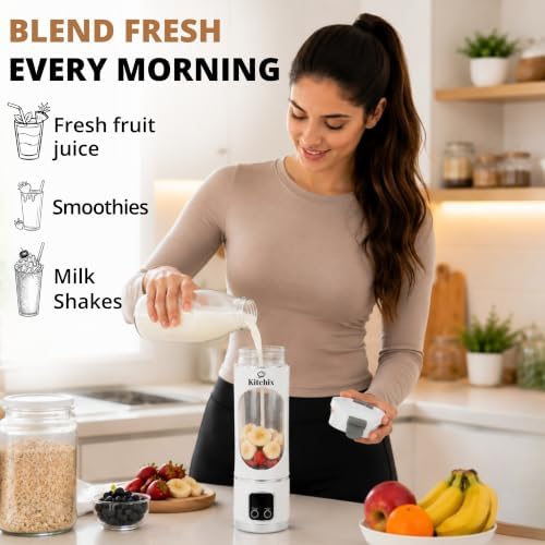 Portable Blender for Smoothies & Juice, USB-C Rechargeable, 450ml - Image 2