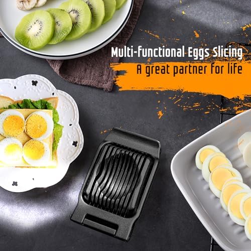 Multipurpose Heavy Duty Aluminium Egg Slicer, Stainless Steel Wire, Black - Image 6