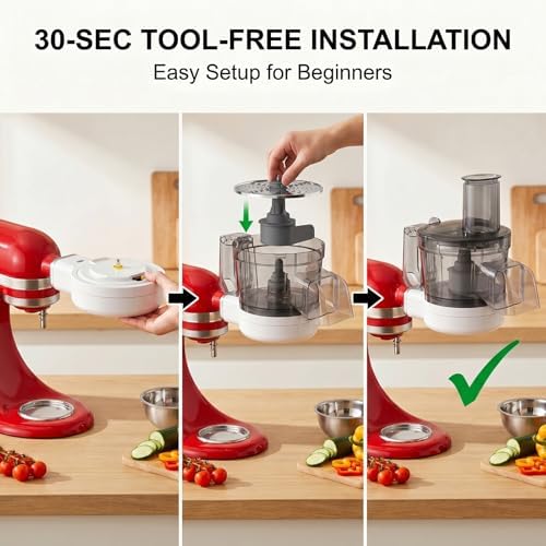 5-in-1 Food Processor Attachment for KitchenAid Stand Mixers, Dicer