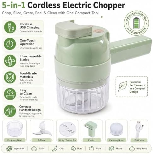 2027 Upgraded Multi Blade Chopper Electric Hand Held，A：3PCS - Image 2