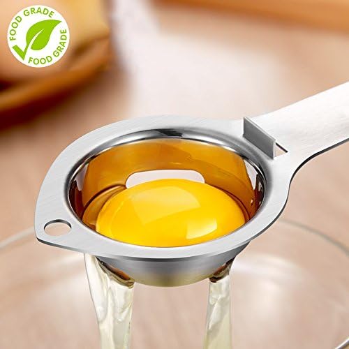Egg Separator Egg Yolk White Separator Stainless Steel Egg White Yolk Sifting Filter Egg Divider Kitchen Tool for Baking/Cooking - Image 2