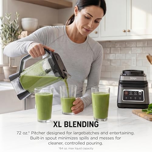 Ninja BN751 Professional Plus DUO Blender, 1400 Peak Watts, 3 Auto-IQ Programs for Smoothies, Frozen Drinks & Nutrient Extractions, 72-oz. Total Crushing Pitcher & (2) 24 oz. To-Go Cups, Black - Image 4
