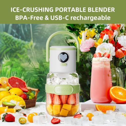 J21 BPA-Free Cordless Portable Blender, 33oz Ice Crushing for Shakes & Smoothies, Dishwasher Safe, Food Grade Material, Easy to Clean, Perfect for Family & Home Kitchen - Image 2