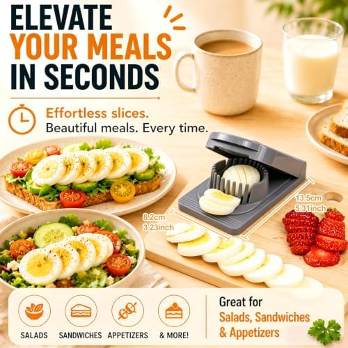 FANTEXY Egg Slicer for Hard Boiled Eggs, Stainless Steel Wires - Image 4