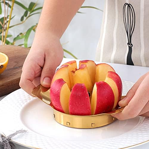 Durable Stainless Steel 3 Pieces Apple Cutter Set - Apple Cutter 8 Slices, Fruit Knife, Potato Apple Peeler Best Use For Fruits and Vegetables