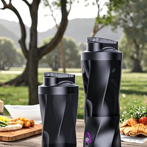 Portable Juicer Blender, Food Grade Tritan with BPA Free 6 Stainless Steel Blades, USB Power Source Rechargeable Household Mini Electric Portable Juicer with Auto Self-cleaning function. - Image 5