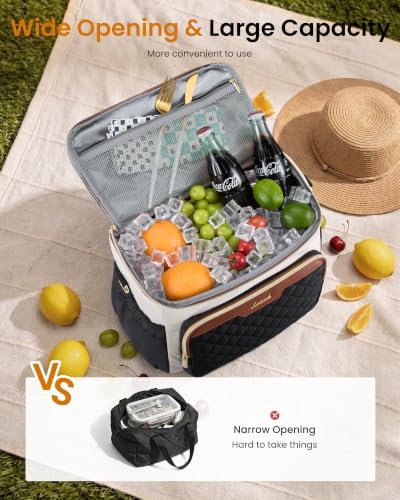Insulated Lunch Box for Women, Wide Opening Adult Lunch Cooler Bag