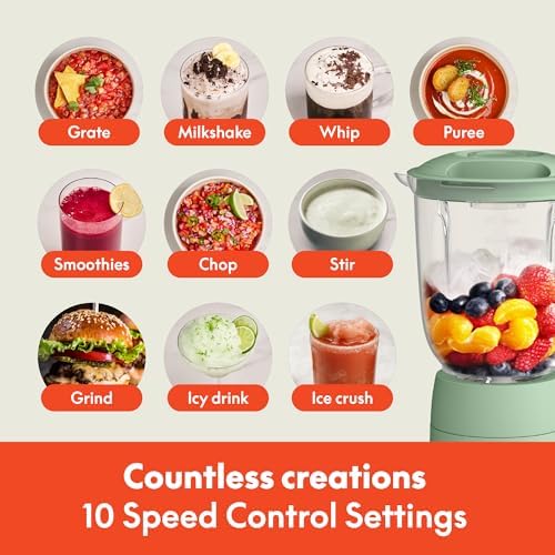 bella Fits-anywhere™ Flip & Store Blender, 48 oz, 520W, Seaglass - Image 5
