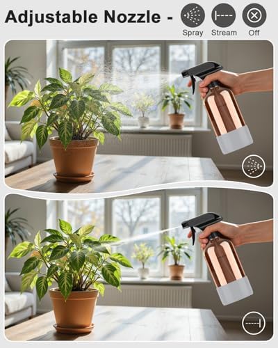 Bontip Amber Glass Spray Bottle, 16 oz with Grey Silicone Sleeve, 1 Pack - Image 3