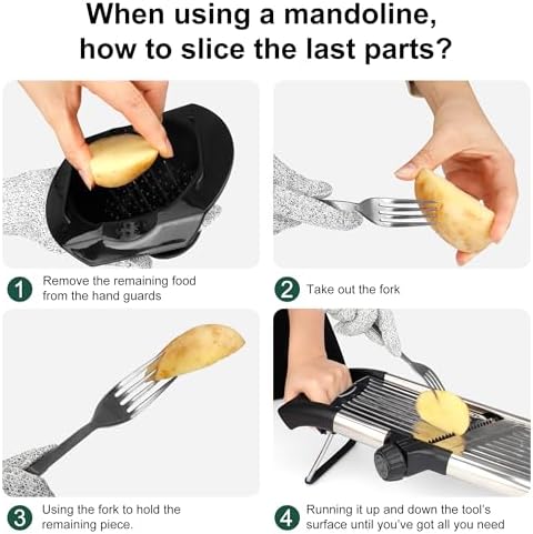 -BINGBING- Mandoline Slicer for Kitchen, Adjustable Mandoline Food Slicer - Image 6