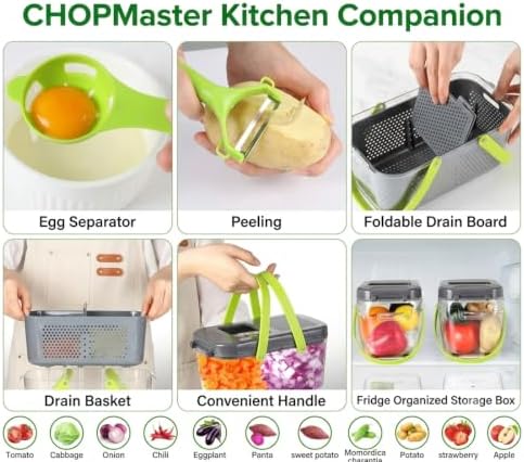 22-in-1 Vegetable Chopper & Slicer with Container - Image 4
