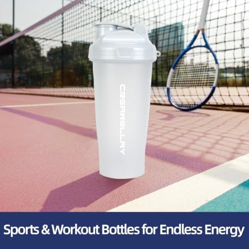 28oz Protein Shaker Bottle with Blending Ball Black&White - Image 6