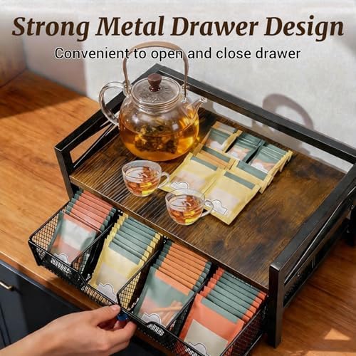 Tea Holder Organizer,Wood Tea Box Organizer Storage Box