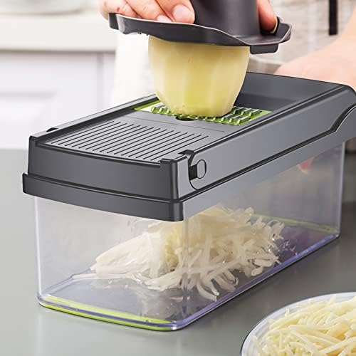 LICAEVEY Vegetable Grater Cutter Chopper for Fruit Potato Carrot (Grey - Image 3