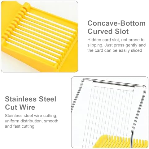 Spam Cutter Luncheon Meat Slicer,Egg Slicer Cutter for Hard Boiled Eggs,10/14 Slices Stainless Steel Wires (Yellow, 14 Slices Wires) - Image 3