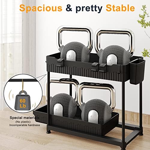 2-Pack 2-Tier Under Sink Organizers with Sliding Drawers