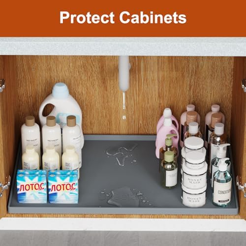 34" x 22" Extra Thick Silicone Mat Waterproof with Raised Edge