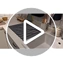 Large Stone Dish Drying Mat for Kitchen Counter, Collapsible Marbled Quick-Dry Diatomaceous Earth Mat with Dish Rack and Towel, Versatile Drying Mats for Kitchen Utensils (Dark Gray 23.6"×15.4")
