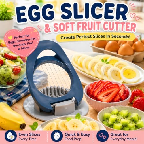 FANTEXY Egg Slicer for Hard Boiled Eggs, Stainless Steel Wire - Image 3