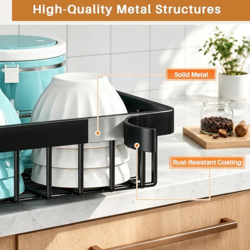 Over The Sink Dish Drying Rack, Dish Drying Rack for Kitchen