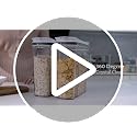 Cereal Containers Storage Set, Airtight Food Storage Container with Lid 4L/135.2oz,4PCS BPA-FREE Plastic Pantry Organization Canisters for Rice Cereal Flour Sugar Dry Food in Kitchen