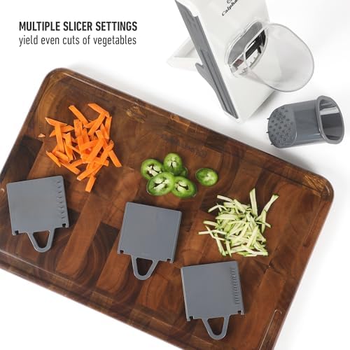 Calphalon Aero Mandoline Slicer, Stainless Steel Vegetable Slicer with Container, Adjustable Mandoline with Interchangeable Blades & Wide Chute for Precision Slicing & Food Prep - Image 5
