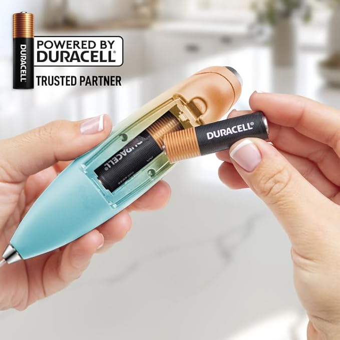 Zulay Kitchen Powerful Milk Frother Wand With Duracell Batteries - Ultra Fast Handheld Drink Mixer - Electric Whisk Foam Maker for Coffee, Lattes, Cappuccino & Matcha - Z1 Motor - Sunrise