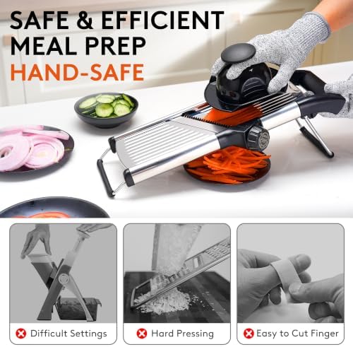 Mandoline Slicer for Kitchen, Mandolin and Julienne for Vegetables