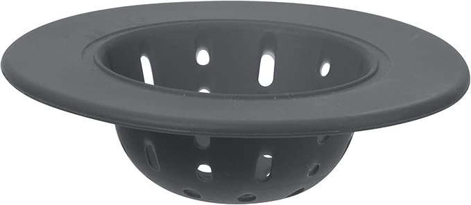 OGGI Silicone Sink Strainer- Great Kitchen Sink Strainer, Sink Drain Strainer, Drain Stopper, Sink Plug, 4.6˝ Diameter Rim, Gray