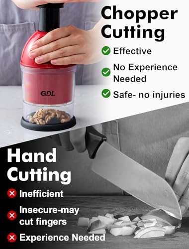 GDL Food Chopper, Manual Slap Vegetable Chopper Onion Dicer, Garlic Mincer - Image 3